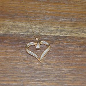 14K Gold Heart Shaped Necklace